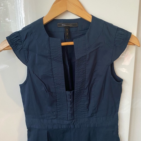 BCBG MaxAzria shirt navy blue size XS - Picture 7 of 9